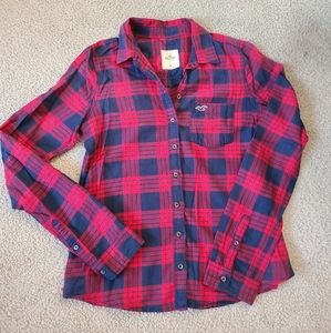 Hollister red flannel